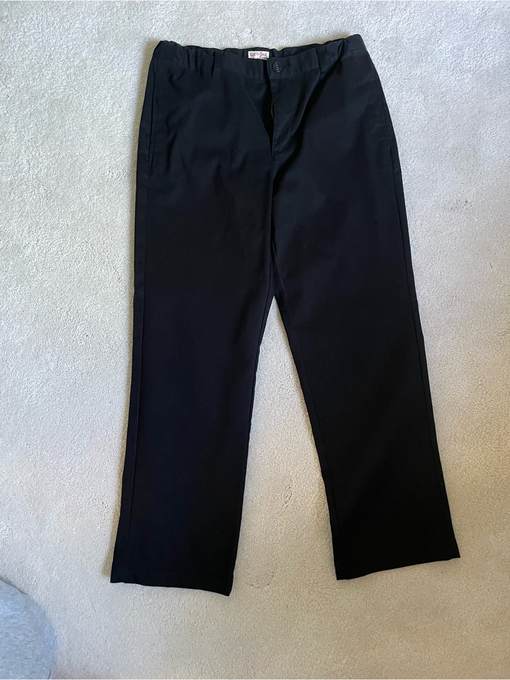 Cat & Jack Black Boys husky size 14 like new, black, straight fit uniform pants